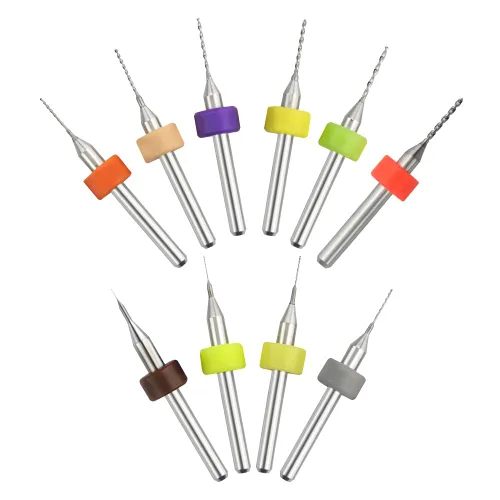 Miniatura 5 de 20pcs PCB placa de circuito de impresión de carburo de acero de tungsteno micro brocas conjunto vástago 0.004 in a 0.039 in (2cada)
