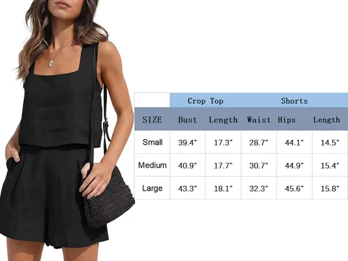 Miniatura 6 de Eszeifx Conjunto de lino para mujer, conjuntos de 2 piezas a juego para descansar