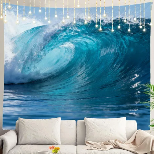 Miniatura 65 de Shrahala Tapiz de pared con paisaje de lago de otoño, bosque amarillo, para colgar en la pared, tapiz grande, decoración de fibra de poliéster