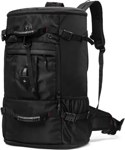 Miniatura 11 de YOUMIAN Mochila de gran capacidad para viajes, senderismo, deportes, bolsa de lona convertible duradera para portátil y avión
