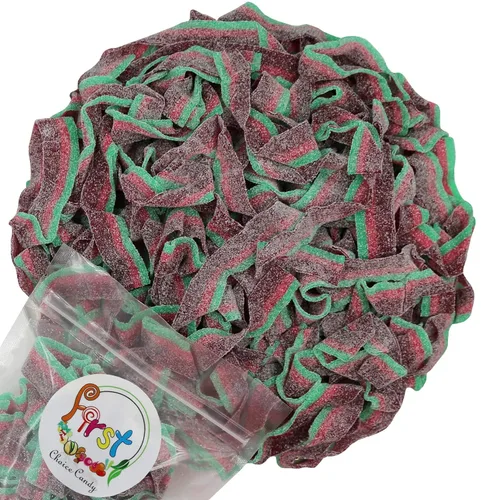 Miniatura 29 de Cinturones de Gomitas Ácidas de Varios Colores (Azul Baya (Arándano), 1 Libra)