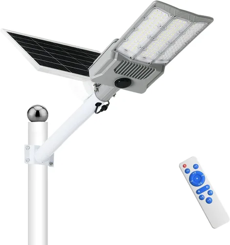 Miniatura 11 de Farola solar para exteriores, luz de seguridad solar comercial IP65, con control remoto, luz de estacionamiento del atardecer al amanecer, adecuada