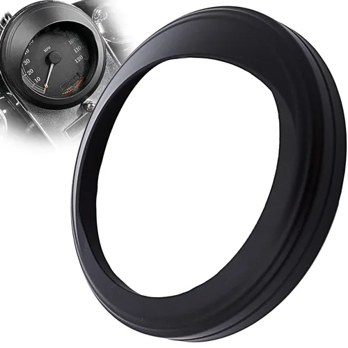 Miniatura 6 de Anillo de ajuste de velocímetro montado en tanque de 5 pulgadas con visera para motocicletas Harley-Davidson 1968-2019 (cromo)