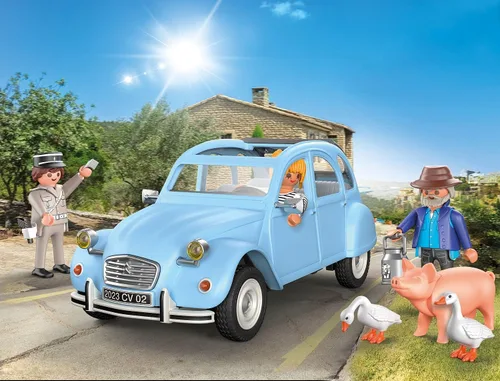 Miniatura 3 de PLAYMOBIL Classic Car 70640 Citroën 2 CV, pato con capucha extraíble, coleccionable para fanáticos de los coches, juguete para coleccionistas
