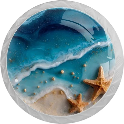 Miniatura 28 de NEWzone 4 Pack Dresser Drawer Cabinet Knobs Agate Marble Round Shape Crystal Glass Knobs Pulls Handles for Kitchen Wardrobe Cupboard Door Hardware