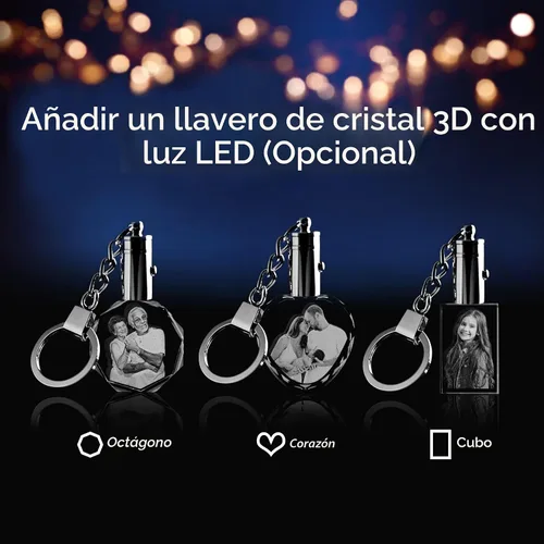 Miniatura 2 de Foto de cristal 3D, regalo personalizado de Navidad, regalos personalizados para esposa, mujeres, él, ella, papá y mamá. Regalos de imagen
