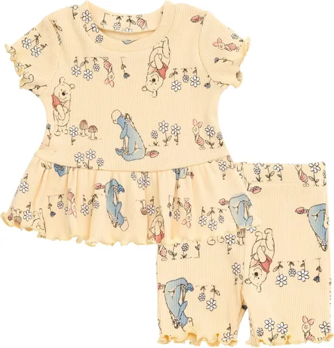 Miniatura 10 de Disney Conjunto de camiseta acanalada y pantalones cortos de ciclismo para recién nacidos a niños grandes (0-3 meses - 14-16)