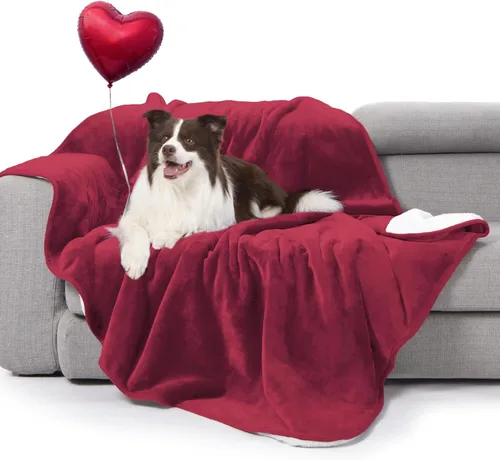 Miniatura 62 de gogobunny Manta de cama impermeable, manta reversible de forro polar Sherpa para perro, cachorro y gato, funda de muebles que protege la cama