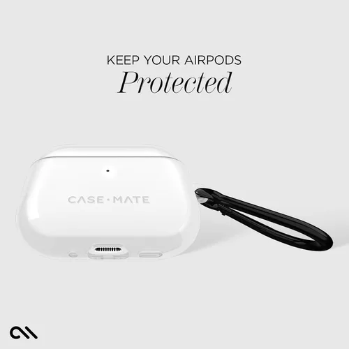 Miniatura 5 de Case-Mate Funda para Airpods Pro 3 con mosquetón negro [compatible con carga inalámbrica] – Funda transparente resistente para AirPods Pro 3