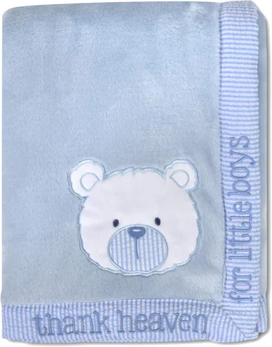 Miniatura 2 de Baby Essentials Manta de bebé de forro polar de 30 x 40 pulgadas con ribete satinado para niños y niñas, manta de bebé con decoración de puerta