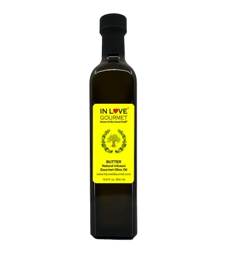 Miniatura 3 de In Love Gourmet Aceite de Oliva Virgen Extra Mantequilla Sabor Natural Infundido Aceite de Oliva Gourmet 250ML/8.5oz Impresionante Aceite de Oliva