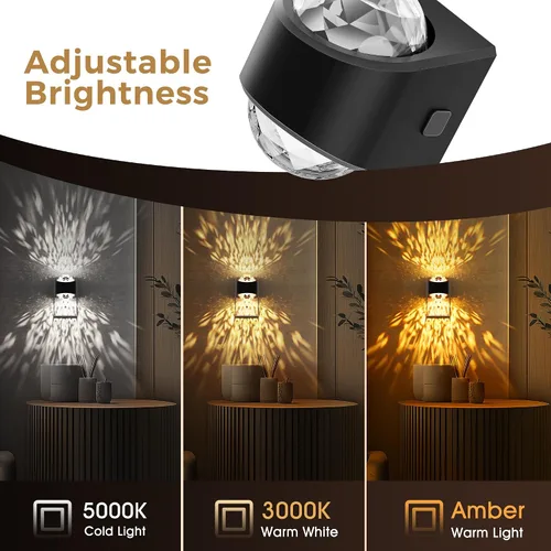 Miniatura 2 de L LOHAS LED - Luces nocturnas enchufables en la pared, luz nocturna con proyector y sensor de crepúsculo a amanecer, 1600K/3000K/5000K ajustable