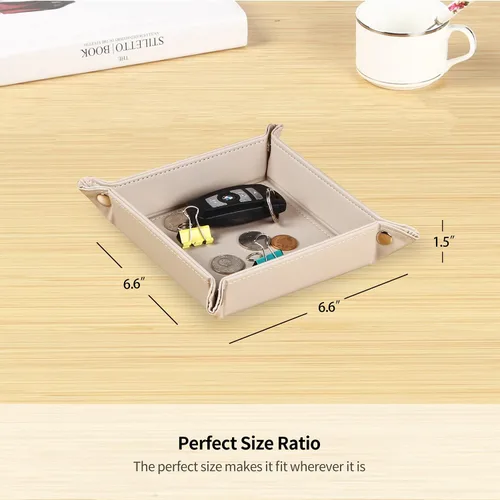 Miniatura 2 de Cuenco para llaves para hombres, soporte para entrada, mesita de noche, bandeja de valet para cosas de bolsillo, organizador de mesita de noche
