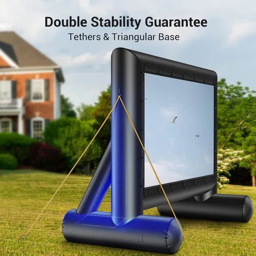 Miniatura 2 de Amada AMPJ04 - Pantalla de cine inflable para exteriores de 14 pies, pantalla de proyector con aire rápido de bajo ruido, compatible con proyección