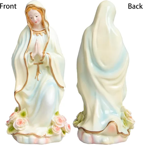 Miniatura 3 de Estatua de la Virgen María, 4.8 pulgadas, estatuas católicas de la Virgen Madre María, adecuadas para decoración religiosa y colección y uso