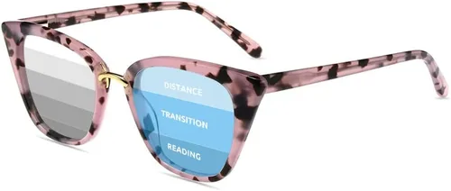 Miniatura 5 de Firmoo Photochromic Progressive Multifocus Reading Glasses Vintage Cateye Blue Light Blocking Eyeglasses UV400 Sun Reader