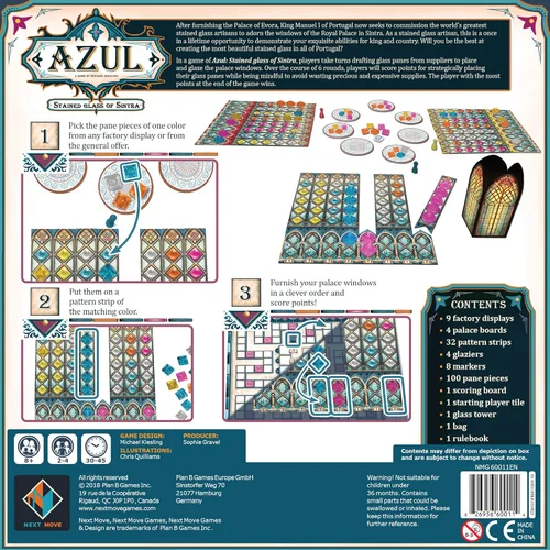 Miniatura 3 de Asmodee Azul Stained Glass of Sintra - Juego de mesa EXPANSIÓN – Crea paneles de ventana coloridos, juego de estrategia de colocación de fichas