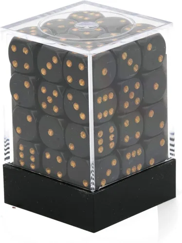 Miniatura 3 de Chessex CHX25828 Dice-Opaque: 36D6 Juego Negro/Oro