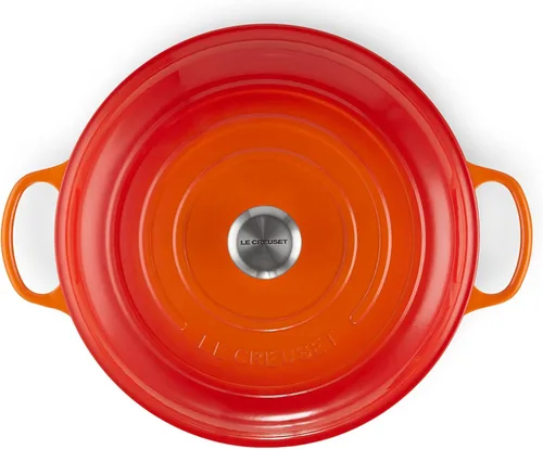 Miniatura 2 de Le Creuset Braiser Signature de hierro fundido esmaltado, 5 cuartos de galón, Flame Llama
