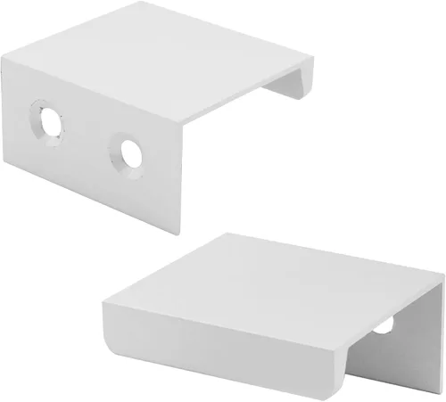 Miniatura 33 de Tiradores negros de 1.38 pulgadas para gabinete, 10 unidades, espacio entre agujeros de 0.63 pulgadas, tiradores de borde de aleación de aluminio