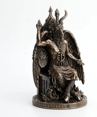 Miniatura 2 de Veronese Design Estatua de resina de Baphomet de 9 1/2 pulgadas, regalo oculto de bronce antiguo