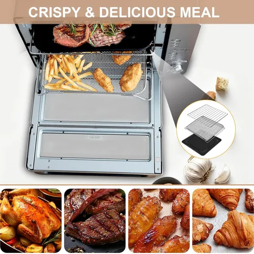 Miniatura 4 de Accesorios de horno doble inteligente 3 en 1 para Ninja DCT401 DCT451 12 en 1, 13 '' × 12.6 '' acero tostador horno piezas de repuesto accesorios