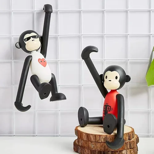 Miniatura 8 de Bonito accesorio de escritorio, divertida decoración de escritorio, soporte ajustable para teléfonos inteligentes y tabletas (verde)