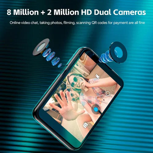 Miniatura 4 de LOKMAT Reloj inteligente con tarjeta SIM 4G de pantalla grande de 2.88 pulgadas, reloj inteligente Android 11 con llamada telefónica, cámaras duales