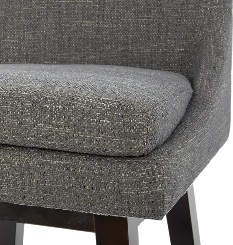 Miniatura 9 de CHITA Taburete de bar giratorio de altura de mostrador, taburete de bar tapizado, altura del asiento de 26.8 pulgadas de alto, tela en niebla
