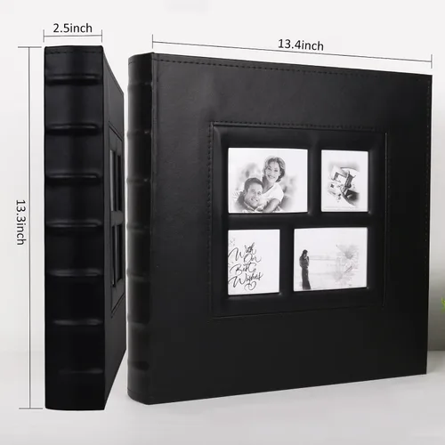 Miniatura 2 de RECUTMS Álbum de fotos autoadhesivo, 60 páginas, álbum de fotos scrapbook de bricolaje con páginas adhesivas con capacidad para fotos de 3 x 5, 4 x