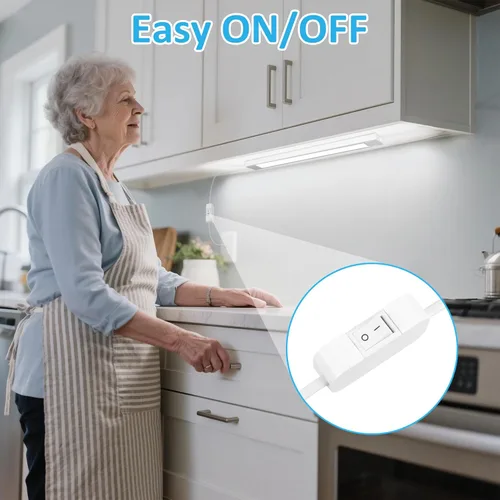 Miniatura 3 de maylit Barra de luz LED ultra brillante enlazable de 14 pulgadas, lámpara apta para inquilinos, luces interiores con cable para armario de cocina