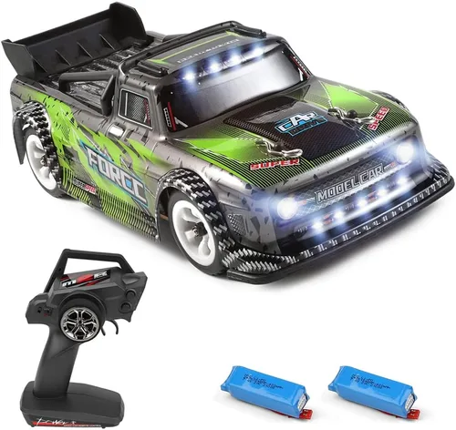 GoolRC WLtoys 284131 - Coche de deriva a control remoto, escala 1:28, 4WD 30KM/H, coche eléctrico de alta velocidad RTR, chasis de metal, 2 baterías