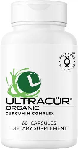 UltraCur Curcumina de cúrcuma orgánica certificada por USDA, la curcumina que puedes sentir!™ Tecnología patentada de EE. UU. - El 70% de las