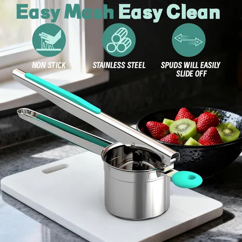 Miniatura 7 de Ricer de papas grande de 15 oz para puré de papas, resistente 18/8 de acero inoxidable para alimentos para bebés y máquina de spaetzle, herramienta
