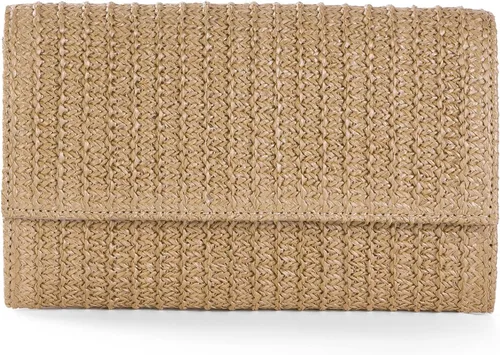 Miniatura 8 de Kseymeir Bolso de mano de paja para el hombro, bolso cruzado tipo sobre, bolso de rafia para verano, playa, viajes, moda 2026 Straw, Summer