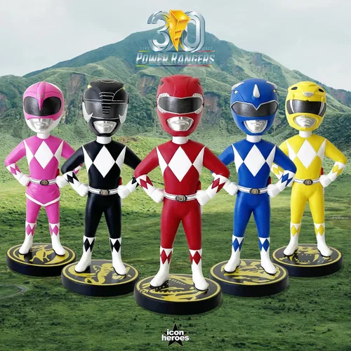 Miniatura 5 de Power Rangers - Juego de 5 piezas (exclusivo) Bobblehead