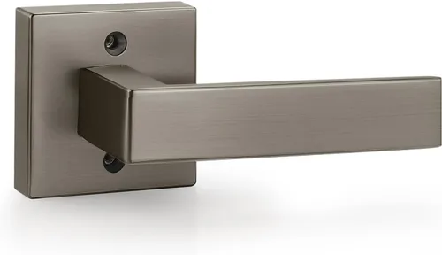 Miniatura 54 de Probrico Paquete de 4 manijas de puerta simuladas en negro mate, manijas interiores que no giran, manijas reversibles resistentes para interiores