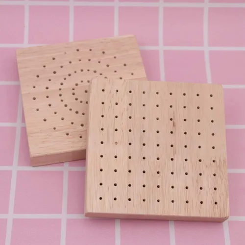 Miniatura 4 de Tablero de clavijas de madera, figuras cuadradas de arcilla, estante de exhibición, soporte para piruletas, soporte para brochetas de alimentos