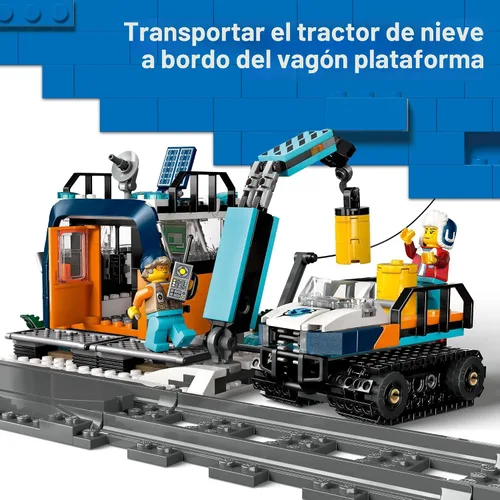 Miniatura 4 de LEGO City Explorers' Arctic Polar Express Train Set - Juguetes de construcción y aprendizaje para niños - Tren a control remoto para niños y niñas