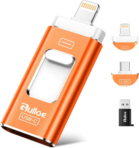 Miniatura 10 de Gulloe Unidad flash de doble interfaz de 256 GB para almacenamiento de teléfono, fotos, videos, respaldo USB de teléfono, tarjeta de memoria externa