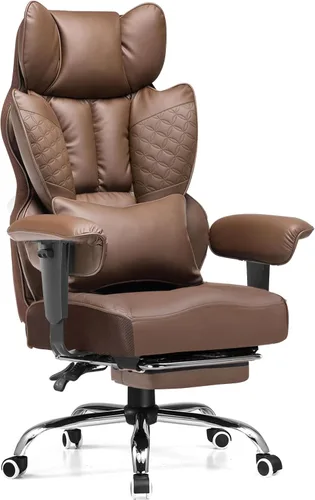 Miniatura 16 de GTPLAYER Silla de juegos grande y alta de 400 libras, silla de oficina resistente con reposapiés y cojín ergonómico de resorte de bolsillo, soporte