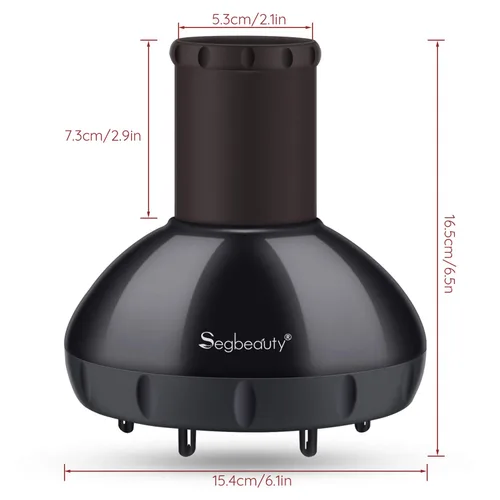 Miniatura 5 de Segbeauty Difusor de cabello para cabello rizado, flujo de aire ajustable mejorado, cuenco profundo, accesorio de difusor profesional de salón