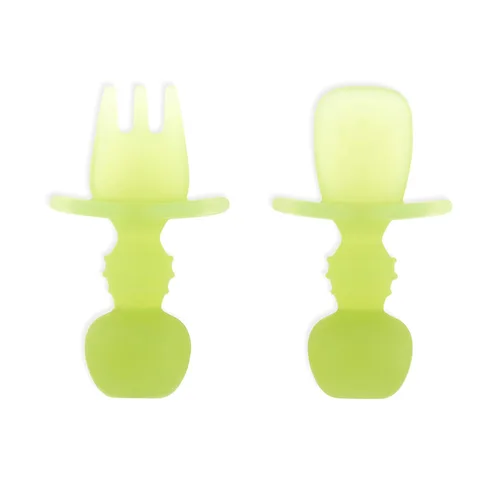 Miniatura 31 de Bumkins Juego de utensilios para bebés, Chewtensils cucharas de silicona para mojar, autoalimentación, destete dirigido por el bebé, aprendizaje