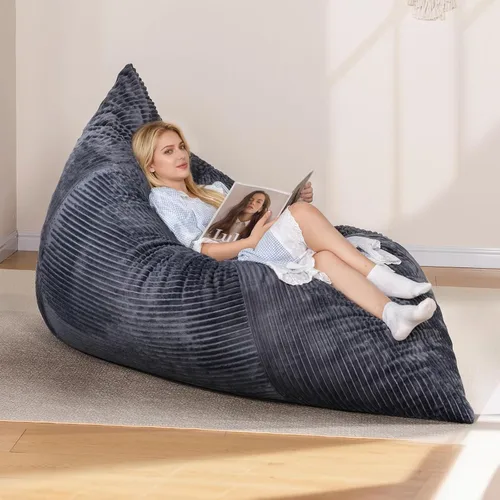 Miniatura 9 de Puf gigante 4 en 1 para adultos y niños, sofá puf de 75 pulgadas con relleno de espuma viscoelástica de alta densidad, sofá multifuncional apto