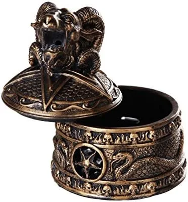 Miniatura 2 de Baphomet - Caja de quemador de incienso con cono sabático con cuernos