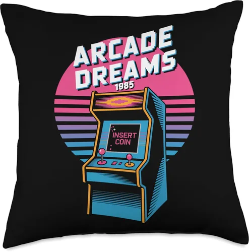 Miniatura 4 de Arcade Dreams 1985 Insert Coin Retro Arcade Throw Pillow