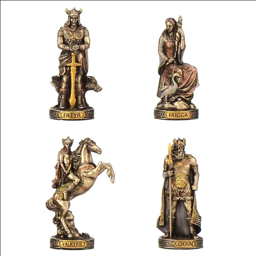 Miniatura 4 de Veronese Design Figuras de resina de dioses nórdicos Estatuas de bronce pintadas a mano