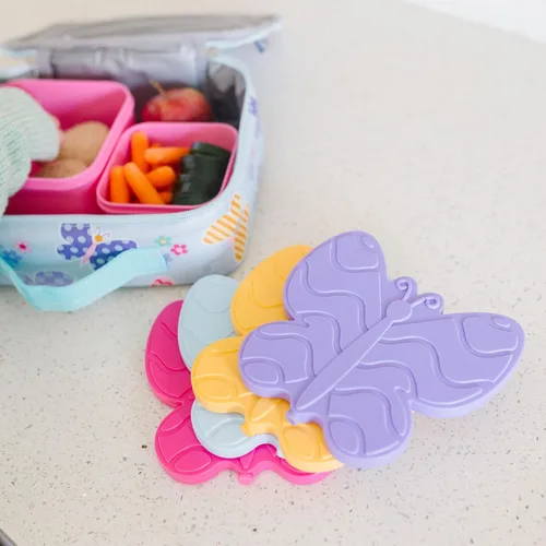 Miniatura 6 de Wildkin Paquetes de hielo para niños (paquete de 4) – Delgadas, reutilizables, mantiene el almuerzo fresco para la escuela/viajes, mariposa