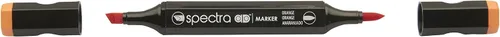 Miniatura 4 de AD Marker Chartpak Spectra, Tri-Nib y cepillo de doble punta, rojo ladrillo, 1 cada uno (S033AD)