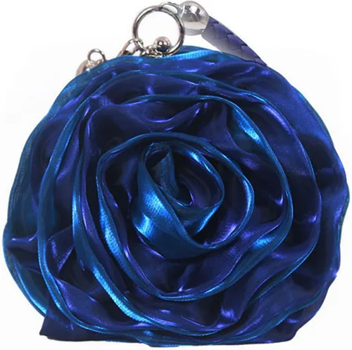 Miniatura 5 de Buddy - Bolso de mano de satén suave para mujer, con forma de rosa, para boda, fiesta